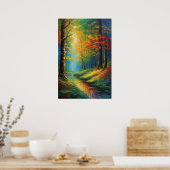 Herbstpalette, ein üppiger Wald Poster (Küche)