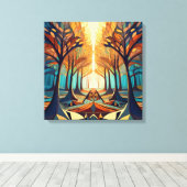 Herbstpark Leinwanddruck (Insitu (Holzboden))