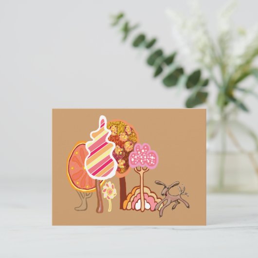 Herbstpark Postkarte (Stehend Vorderseite)