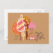 Herbstpark Postkarte (Vorne/Hinten)