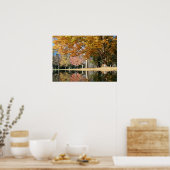 Herbstpark, Teich Poster (Küche)