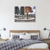 Herbstparklandschaft Canva Stift und Tinte Malerei Leinwanddruck (Insitu (Schlafzimmer))