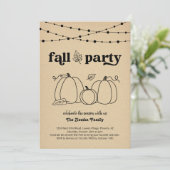 HerbstParty Einladung (Stehend Vorderseite)