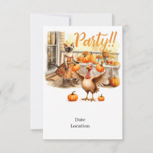 Herbstparty-Einladungskarte – Gemütliches Herbsttr Einladung