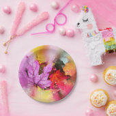 Herbstpastellblättern Aquarellfarben Herbstpastell Pappteller (Party)