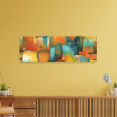 Herbstpatchwork Abstrakt Leinwanddruck (Insitu (Wohnzimmer))