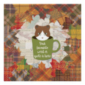 Herbstpause Katzenglanz-Poster Poster (Vorderseite)