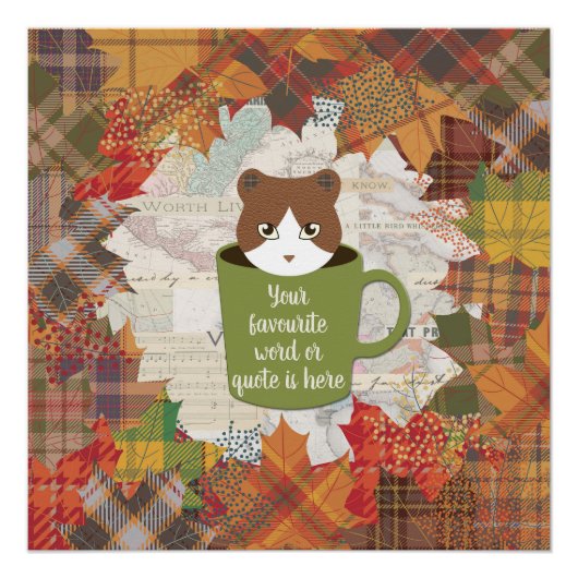 Herbstpause Katzenglanz-Poster Poster (Vorderseite)