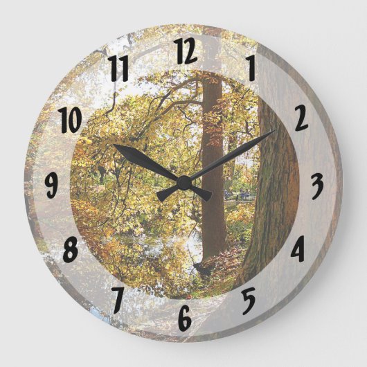 Herbstperspektive Große Wanduhr (Vorderseite)
