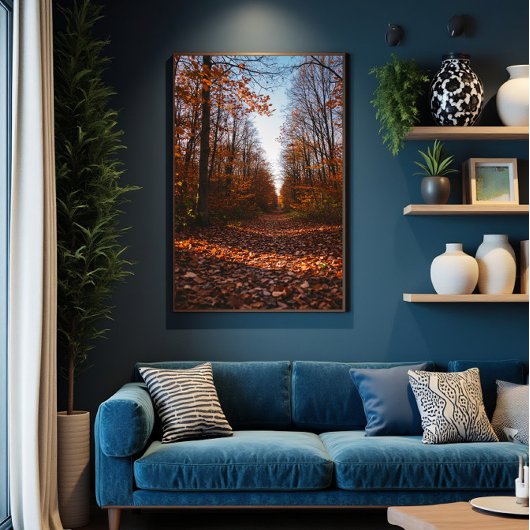 Herbstpfad: Zeitpause Leinwanddruck