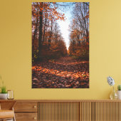 Herbstpfad: Zeitpause Leinwanddruck (Insitu (Wohnzimmer))