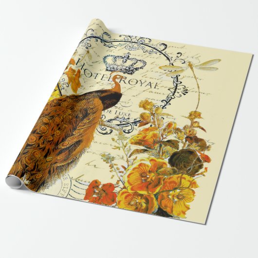 Herbstpfau Geschenkpapier (Ungerollt)