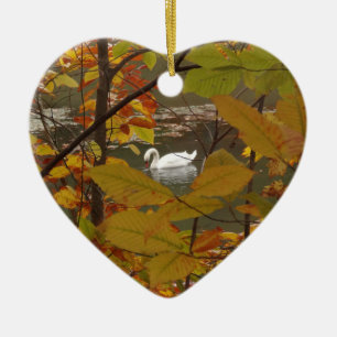 Herbstpfeifen mit Swan Keramik Ornament