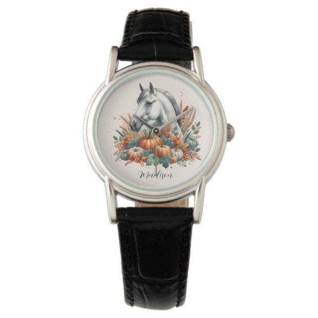 Herbstpferd Armbanduhr (Vorderseite)