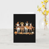 Herbstpferd-Erntedank - Herbstwoche Karte (Gelbe Blume)