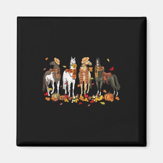 Herbstpferd-Erntedank - Herbstwoche Magnet (Vorne)