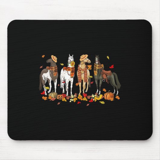 Herbstpferd-Erntedank - Herbstwoche Mousepad (Vorne)