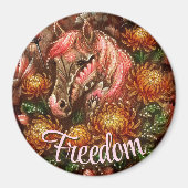 Herbstpferd Floral Chrysanthemen Personalisiert Magnet (Vorne)