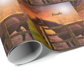 Herbstpferd geschenkpapier (Rolleneckpunkt)