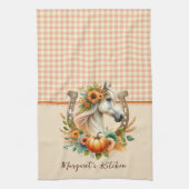 Herbstpferd Geschirrtuch (Vertikal)