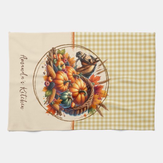 Herbstpferd Geschirrtuch (Horizontal)