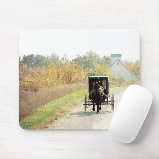Herbstpferd und Buggy Mousepad (Mit Mouse)