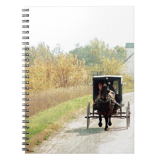 Herbstpferd und Buggy Notizblock (Vorderseite)
