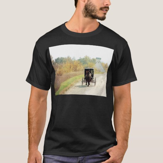 Herbstpferd und Buggy T-Shirt (Vorderseite)