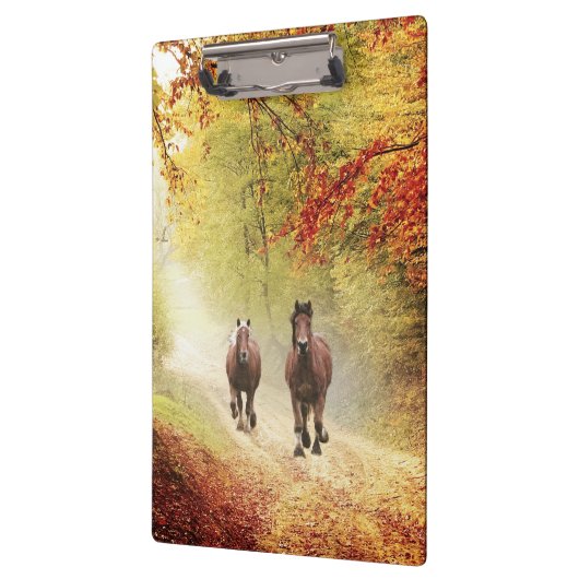 Herbstpferde Klemmbrett (Links)