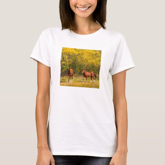 Herbstpferde T-Shirt (Vorderseite)