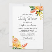 Herbstpfirsichblütendusche Einladung (Vorderseite)