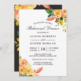 Herbstpfirsichfarbene Hochzeit im Herbst Probe Abe Einladung