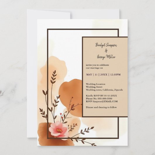 Herbstpfirsichfarbener Rahmen (Vorderseite)