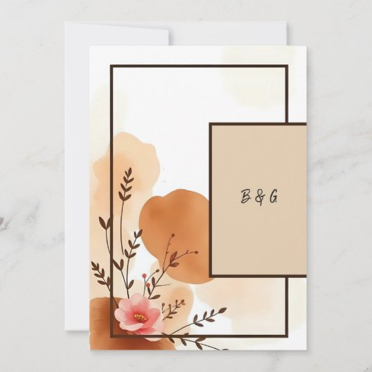 Herbstpfirsichfarbener Rahmen (Rückseite)