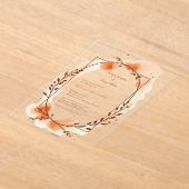 Herbstpfirsichgrün Aquarellrahmen Acryleinladungen (Ablage )