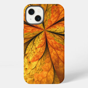 Herbstpflanze, moderne abstrakte fraktale Kunstbla iPhone 13 Hülle