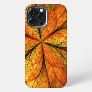 Herbstpflanze, moderne abstrakte fraktale Kunstbla iPhone 13 Pro Max Hülle