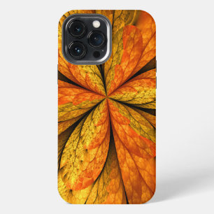 Herbstpflanze, moderne abstrakte fraktale Kunstbla iPhone 13 Pro Max Hülle