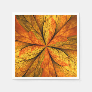 Herbstpflanze, moderne abstrakte fraktale Kunstbla Serviette