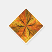 Herbstpflanze, moderne abstrakte fraktale Kunstbla Serviette (Ecke)