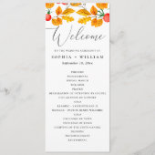 Herbstpflanzen aus Holz. Hochzeit im Herbst Programm (Vorderseite)