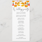 Herbstpflanzen aus Holz. Hochzeit im Herbst Programm (Rückseite)