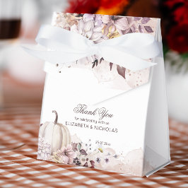 Herbstpflanzenkürbis pastellfarben danke geschenkschachtel