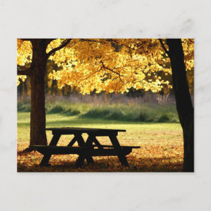 Herbstpicknick Postkarte