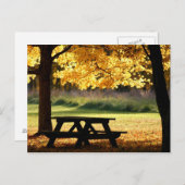 Herbstpicknick Postkarte (Vorne/Hinten)