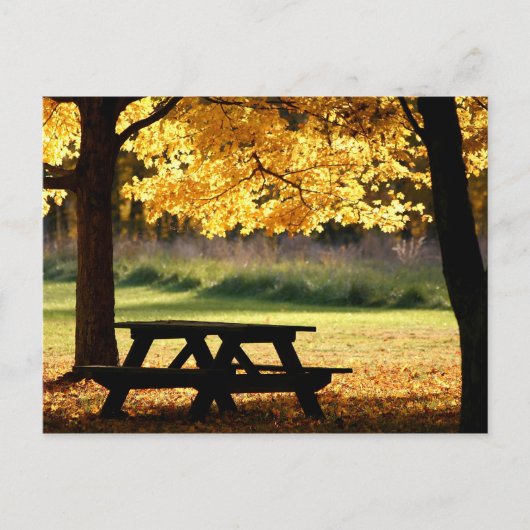 Herbstpicknick Postkarte (Vorderseite)