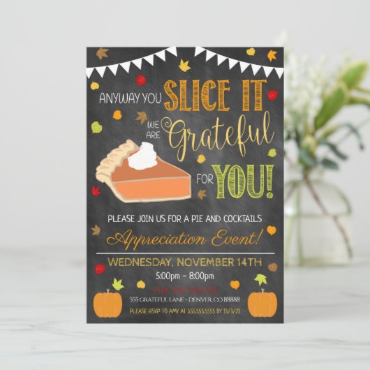 Herbstpie Aufwertung Einladung (Stehend Vorderseite)