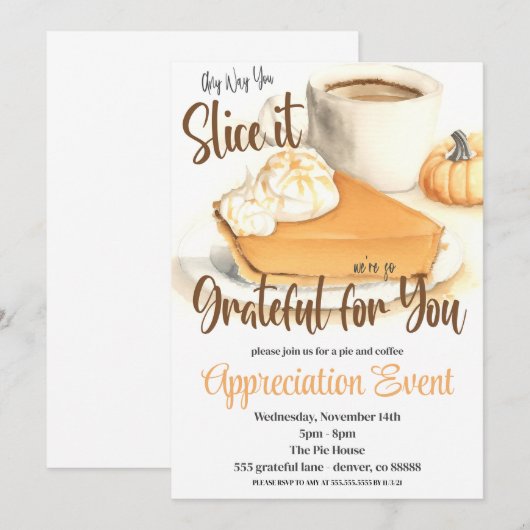 Herbstpie Aufwertung Einladung (Vorne/Hinten)
