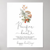 Herbstpilz Schnuller Jagd Baby Dusche Spiel Poster (Vorne)