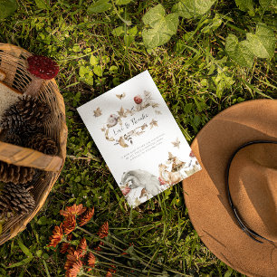 Herbstpilz Wald Baby Shower Dankeskarte